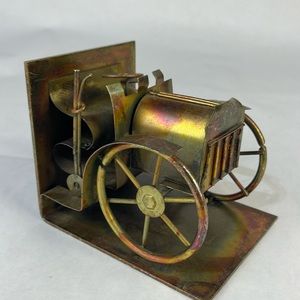 Handmade Metal Car Book End Statue